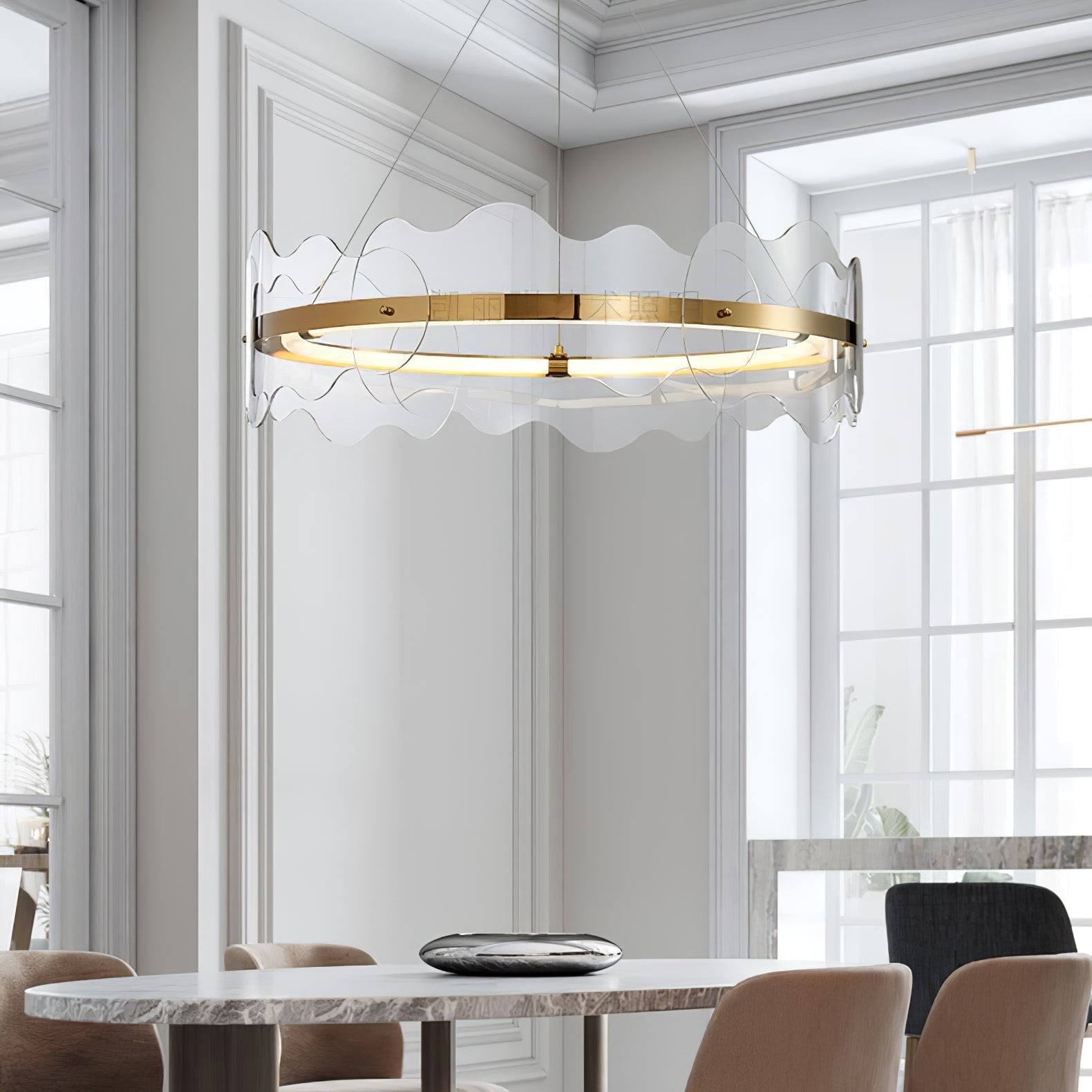 Acrylic Wave Chandelier - Letslighting