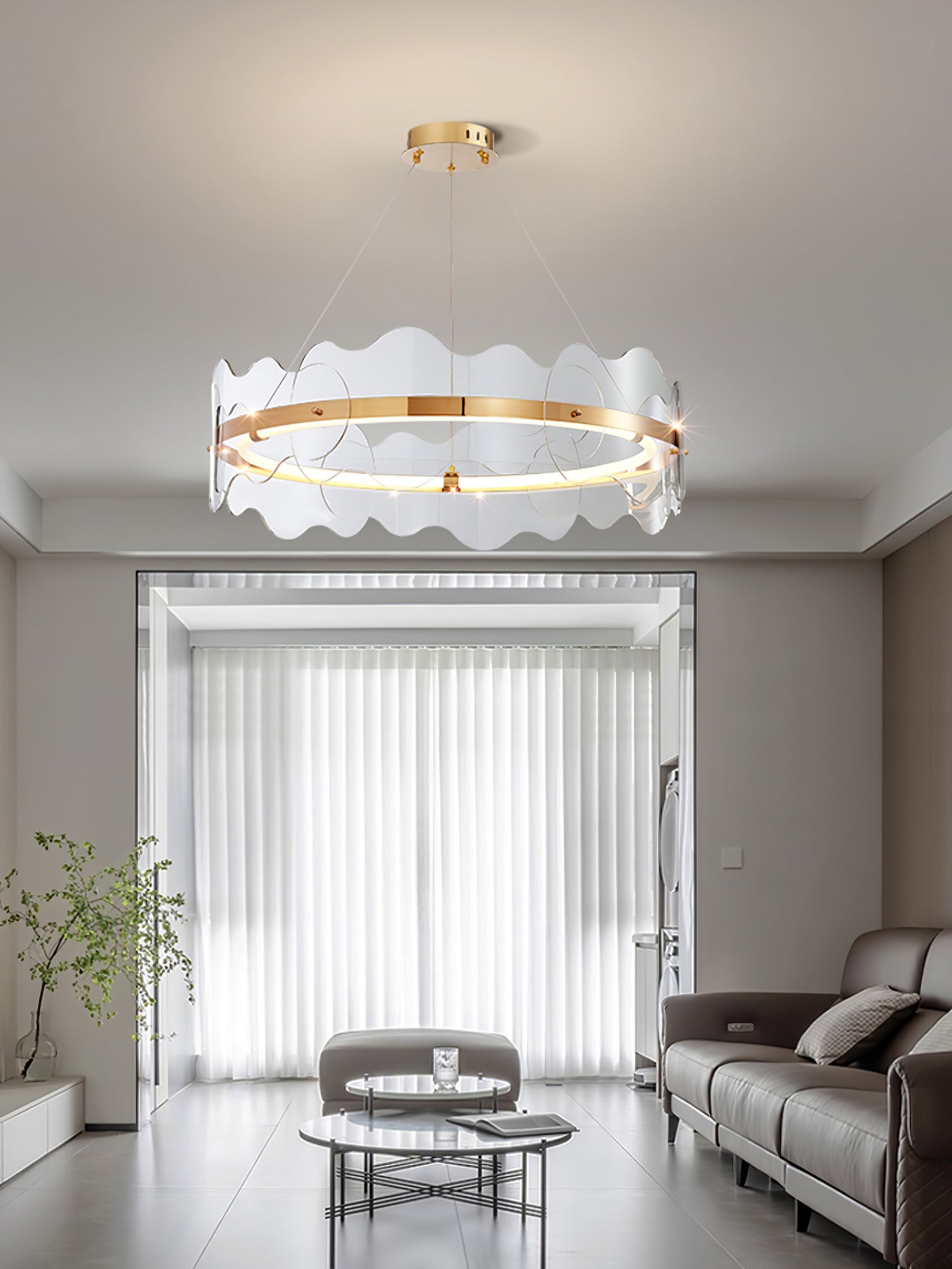 Acrylic Wave Chandelier - Letslighting