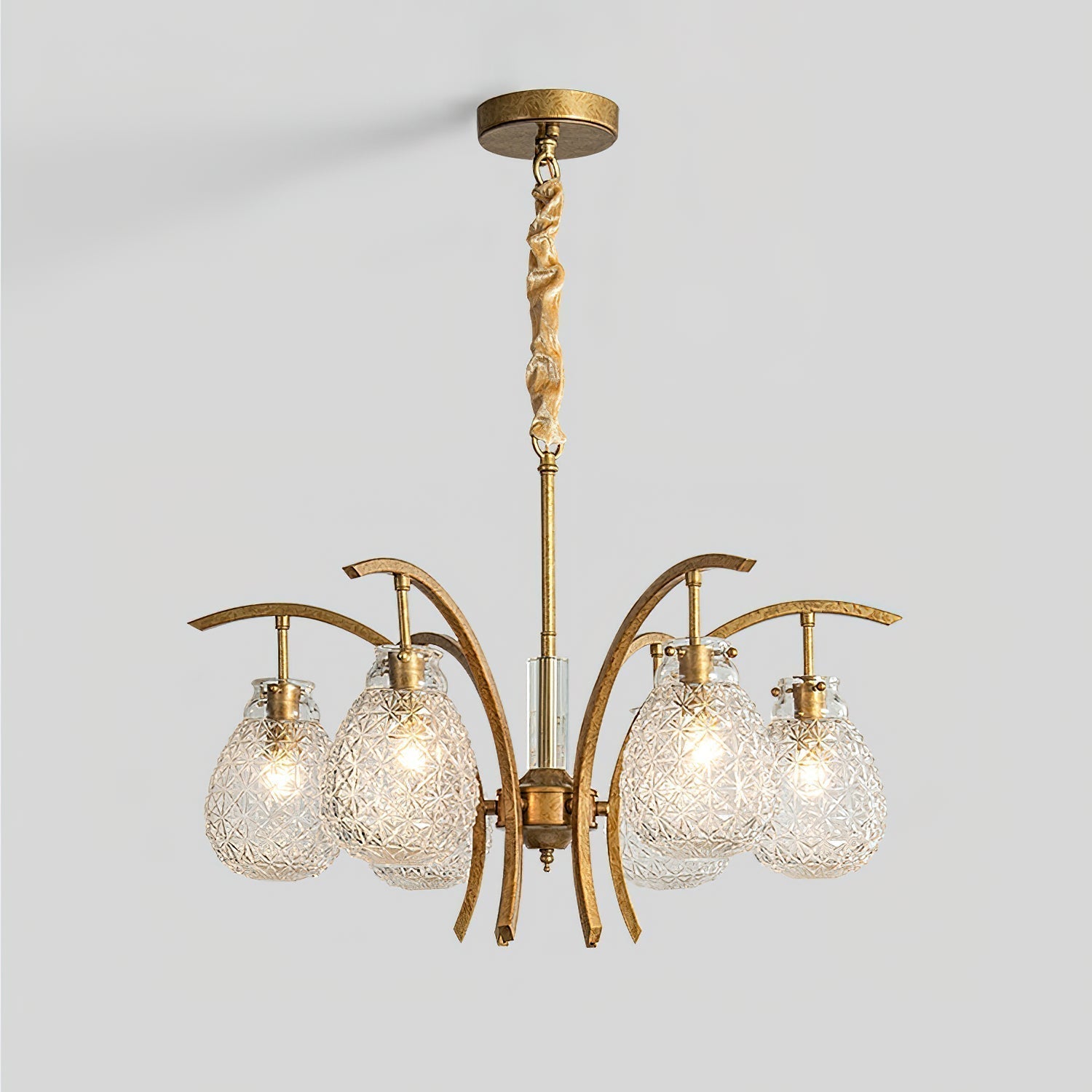Adams Postmodern Luxury Glass Chandelier - Lamp Copper