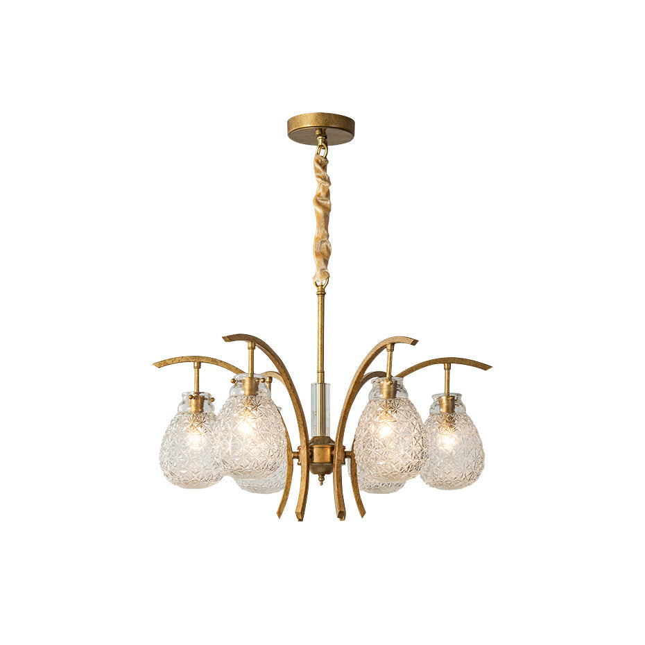 Adams Postmodern Luxury Glass Chandelier - Lamp Copper
