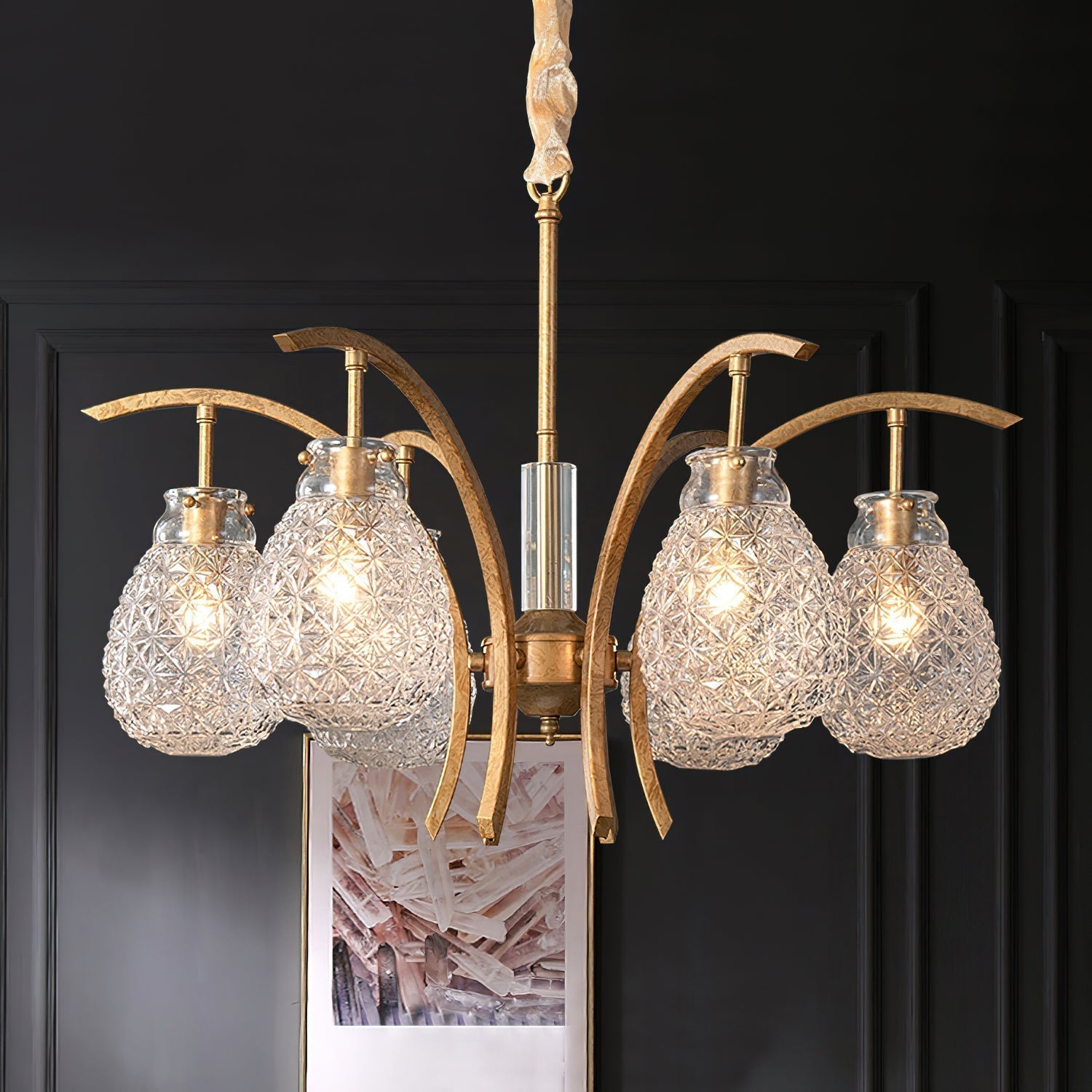 Adams Postmodern Luxury Glass Chandelier - Lamp Copper