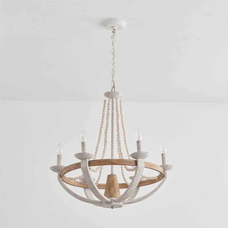 Adan Modern Traditional Wood Chandelier - Lamp Copper