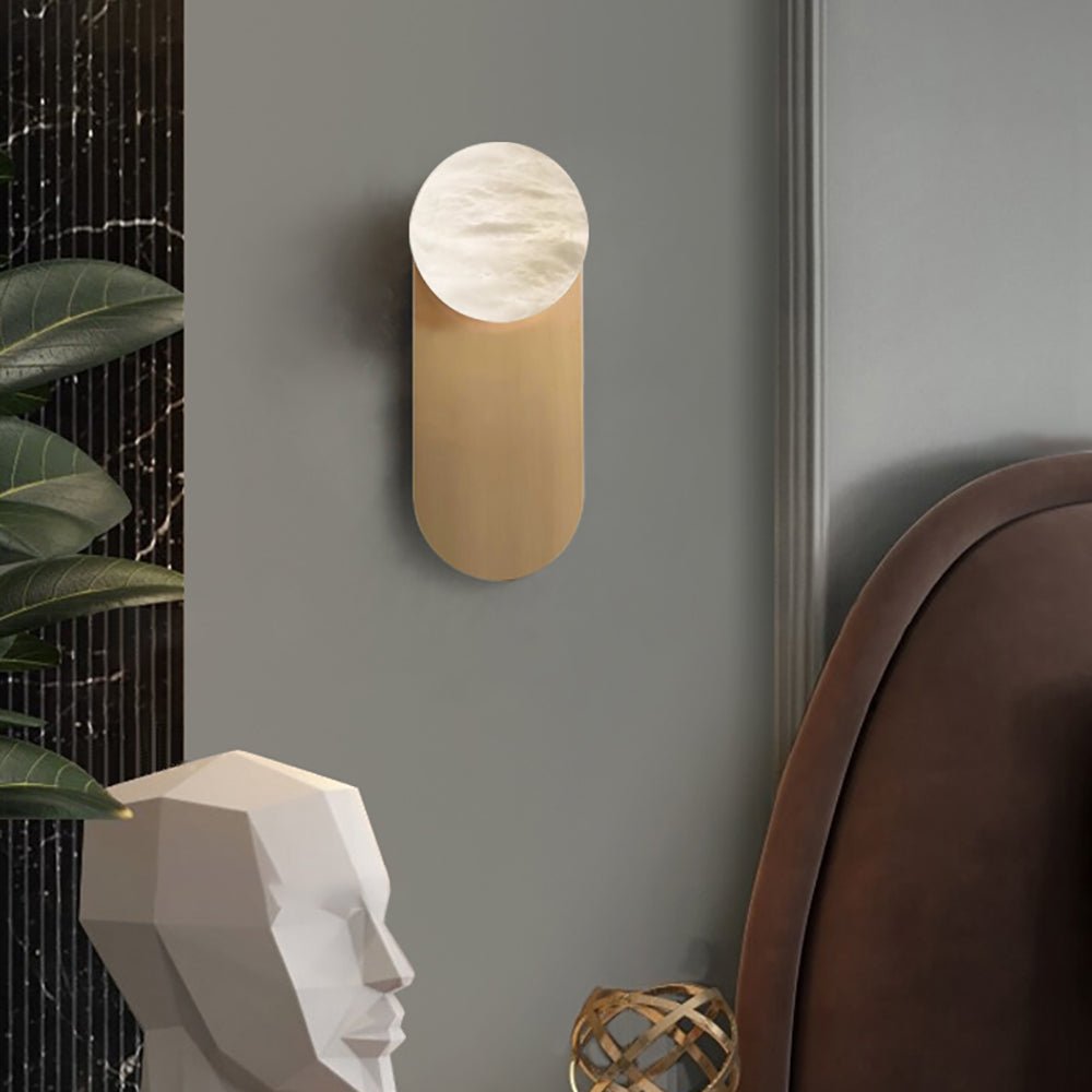 Adrion Modern Alabaster Metal Wall Lamp - Lamp Copper