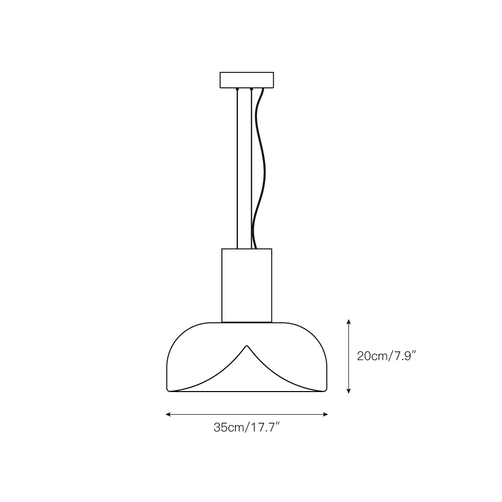 Aella Modern Minimalist Glass Pendant Light - Lamp Copper