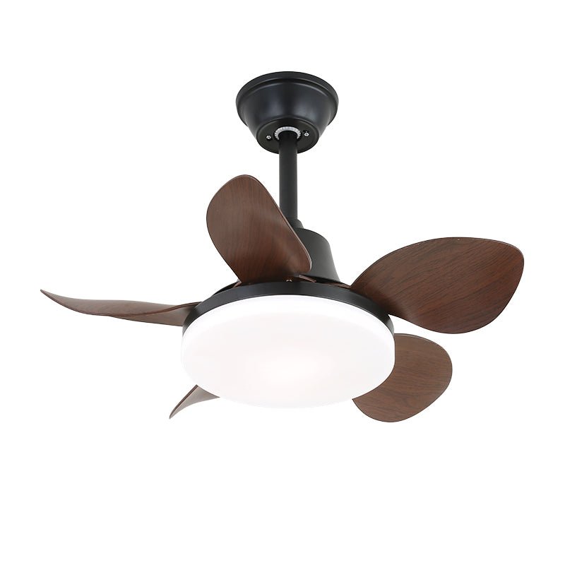 Ventilador de techo Aurefan de madera con luz, mostrando su motor de cobre puro