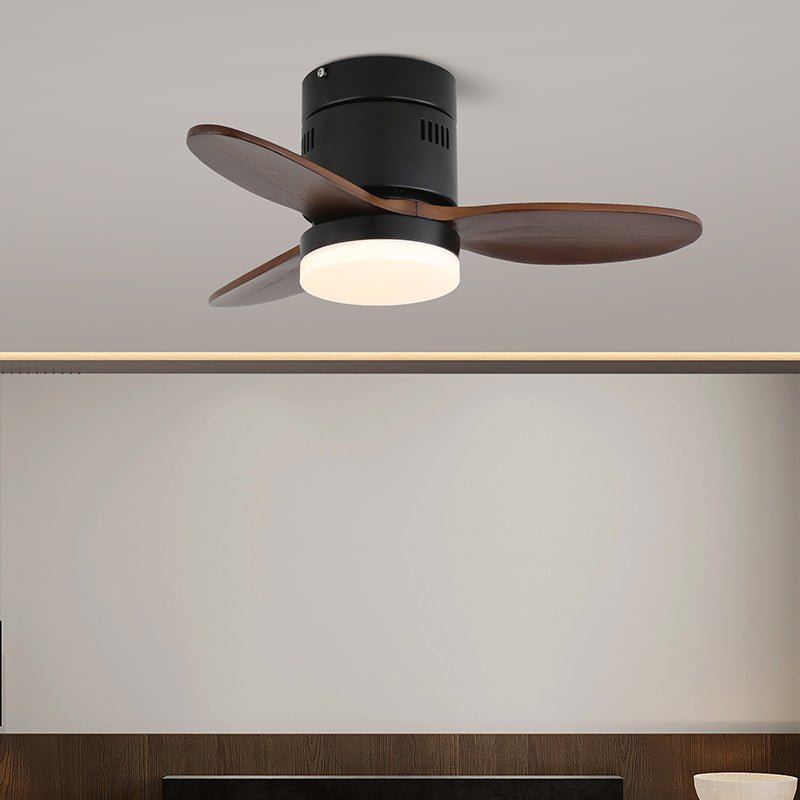 Ventilador de Techo Eris Minimalista de Madera con Luz en acabado Madera de Nogal