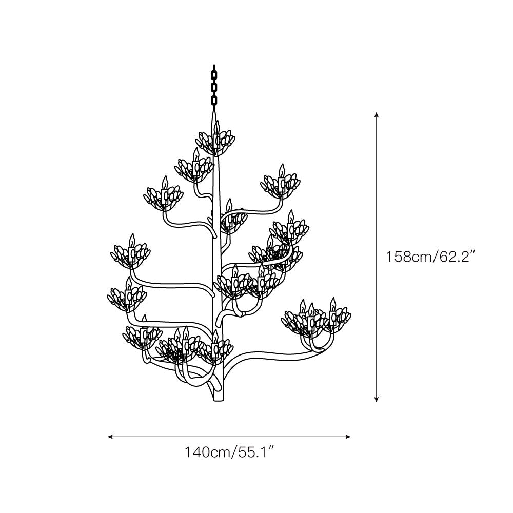 Agave Postmodern Luxury Americana Crystal Chandelier - Lamp Copper