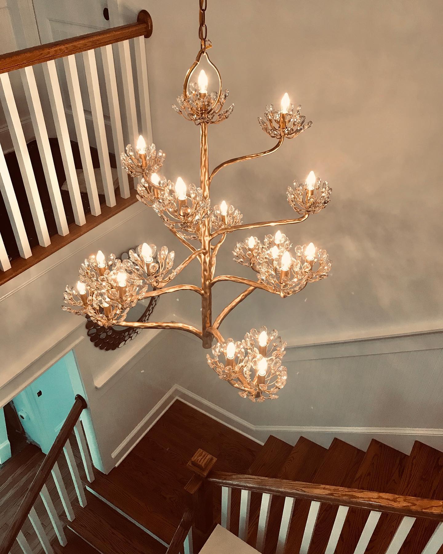 Agave Postmodern Luxury Americana Crystal Chandelier - Lamp Copper
