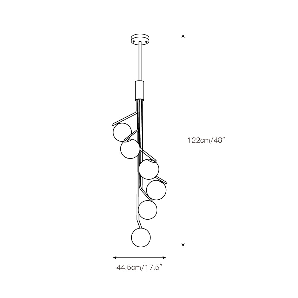 Ageet Modern Minimalist Glass Pendant Light - Lamp Copper