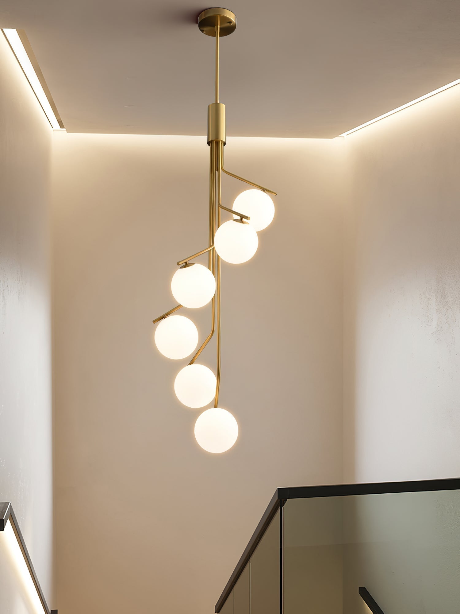 Ageet Modern Minimalist Glass Pendant Light - Lamp Copper