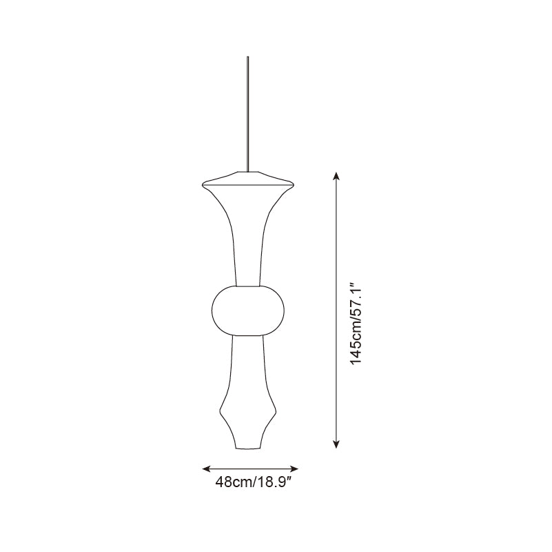 Zyora Sculptural Paper Pendant Lamp - Letslighting