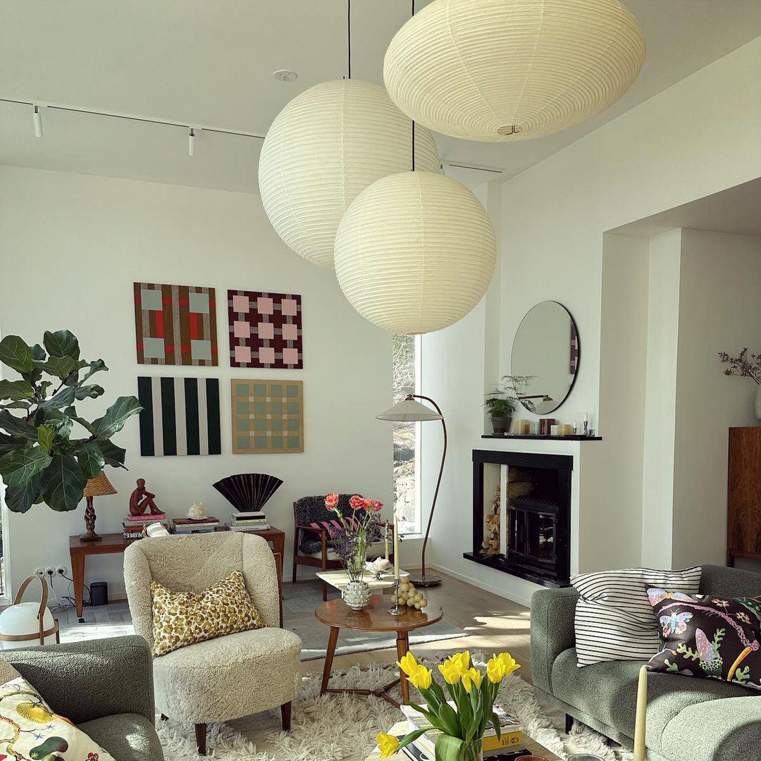 Washi Paper Round Series Pendant Lamp - Letslighting