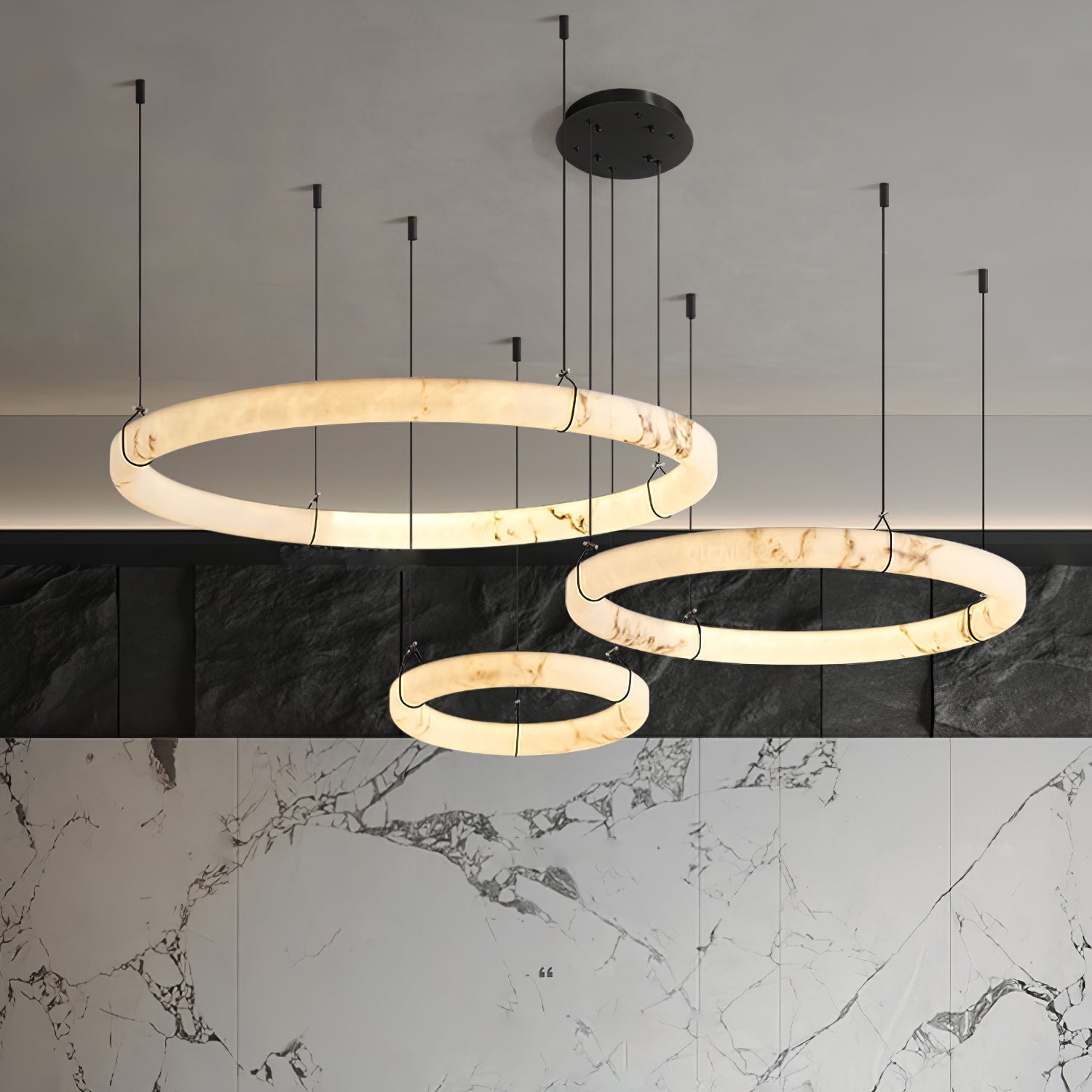 Aureon Alabaster Chandelier Luxury - Letslighting