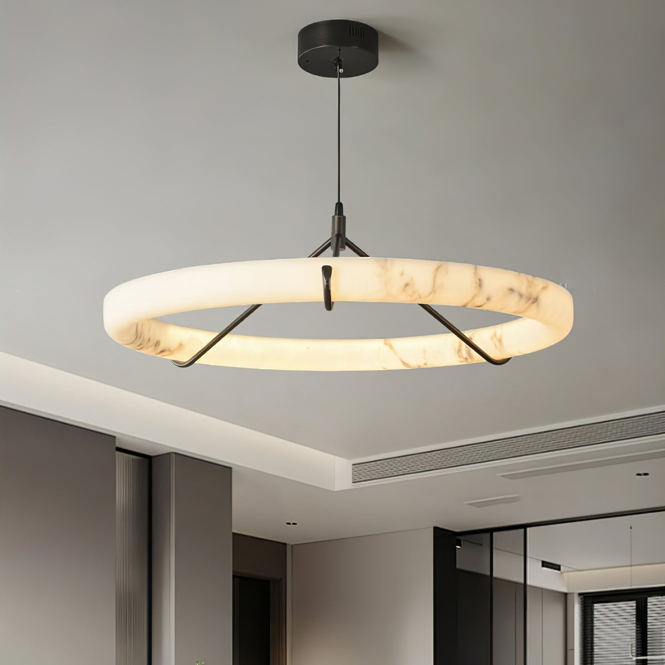 Aureon Alabaster Chandelier Luxury - Letslighting
