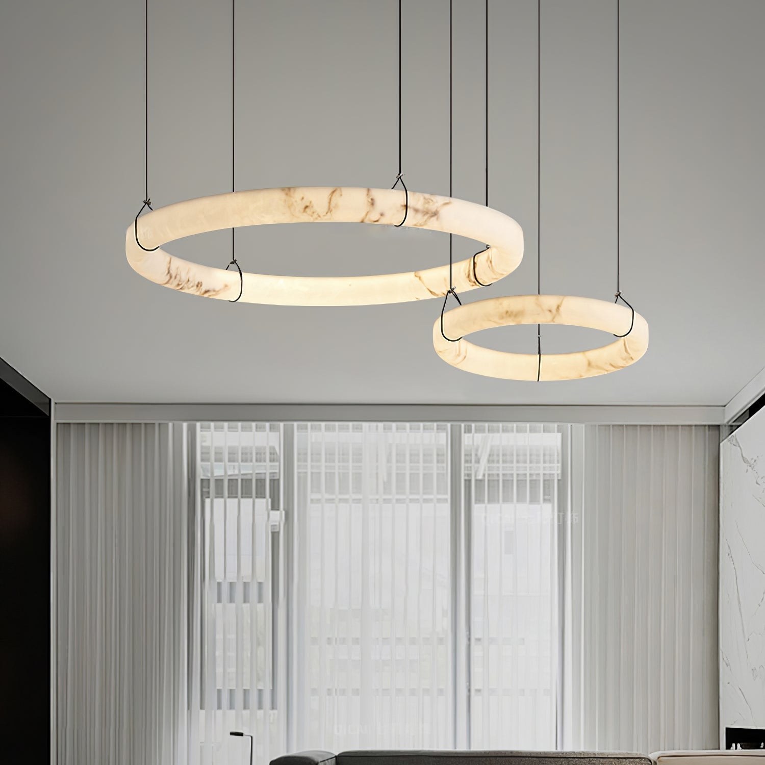 Aureon Alabaster Chandelier Luxury - Letslighting