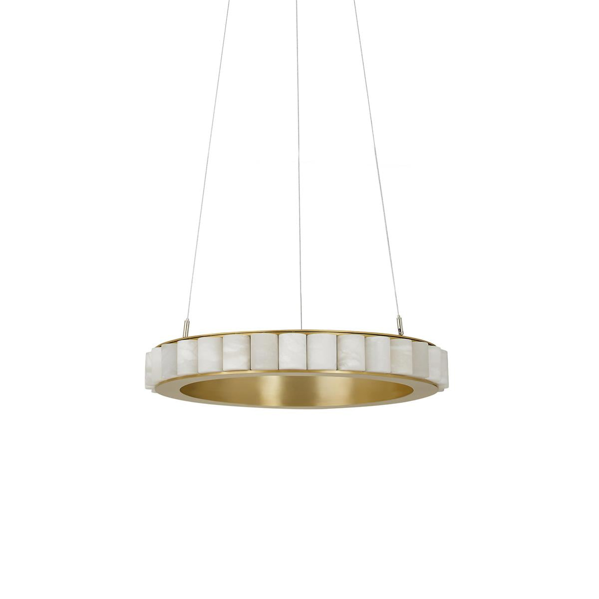 Orion Double Ring Alabaster Chandelier - Letslighting
