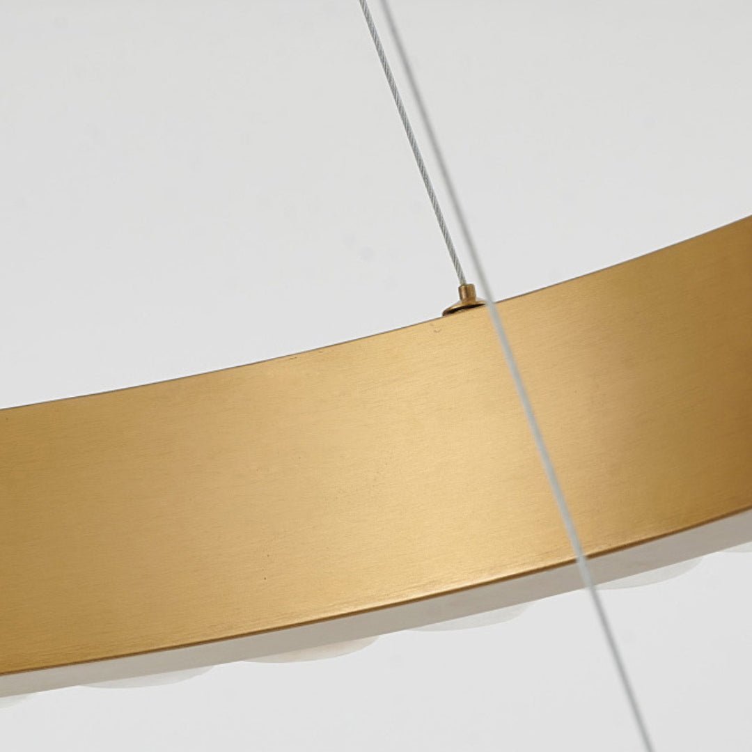 Orion Double Ring Alabaster Chandelier - Letslighting