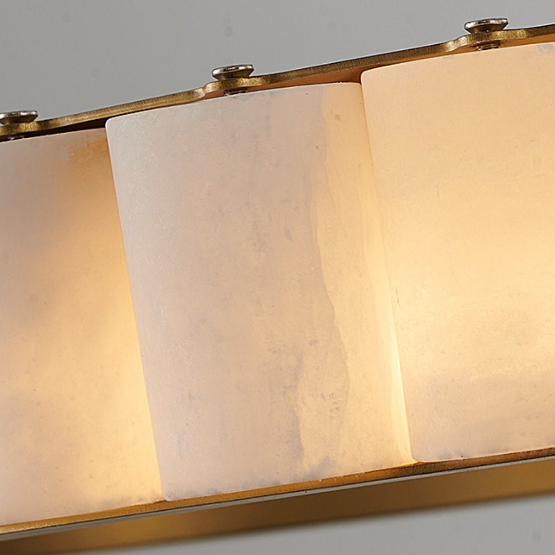 Orion Double Ring Alabaster Chandelier - Letslighting