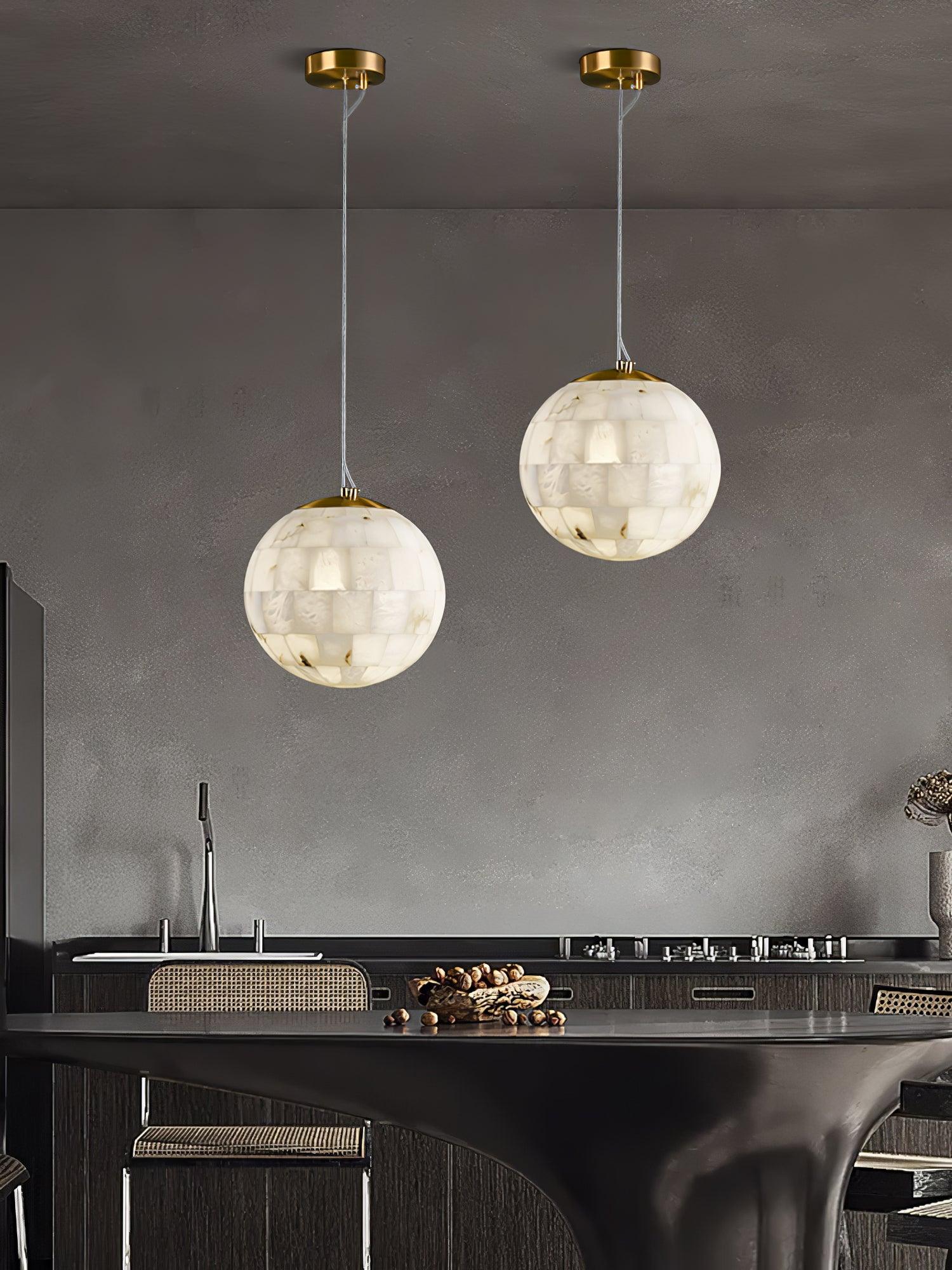 Isolde Alabaster Globe Pendant Light - Letslighting