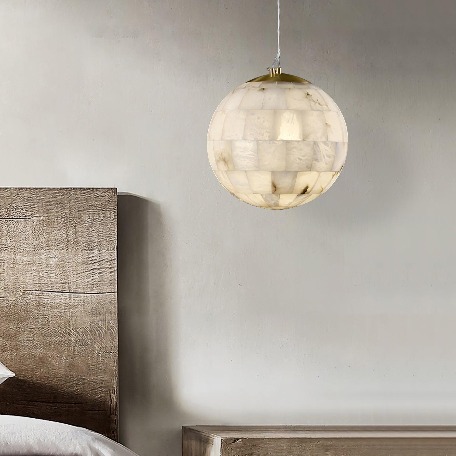 Isolde Alabaster Globe Pendant Light - Letslighting