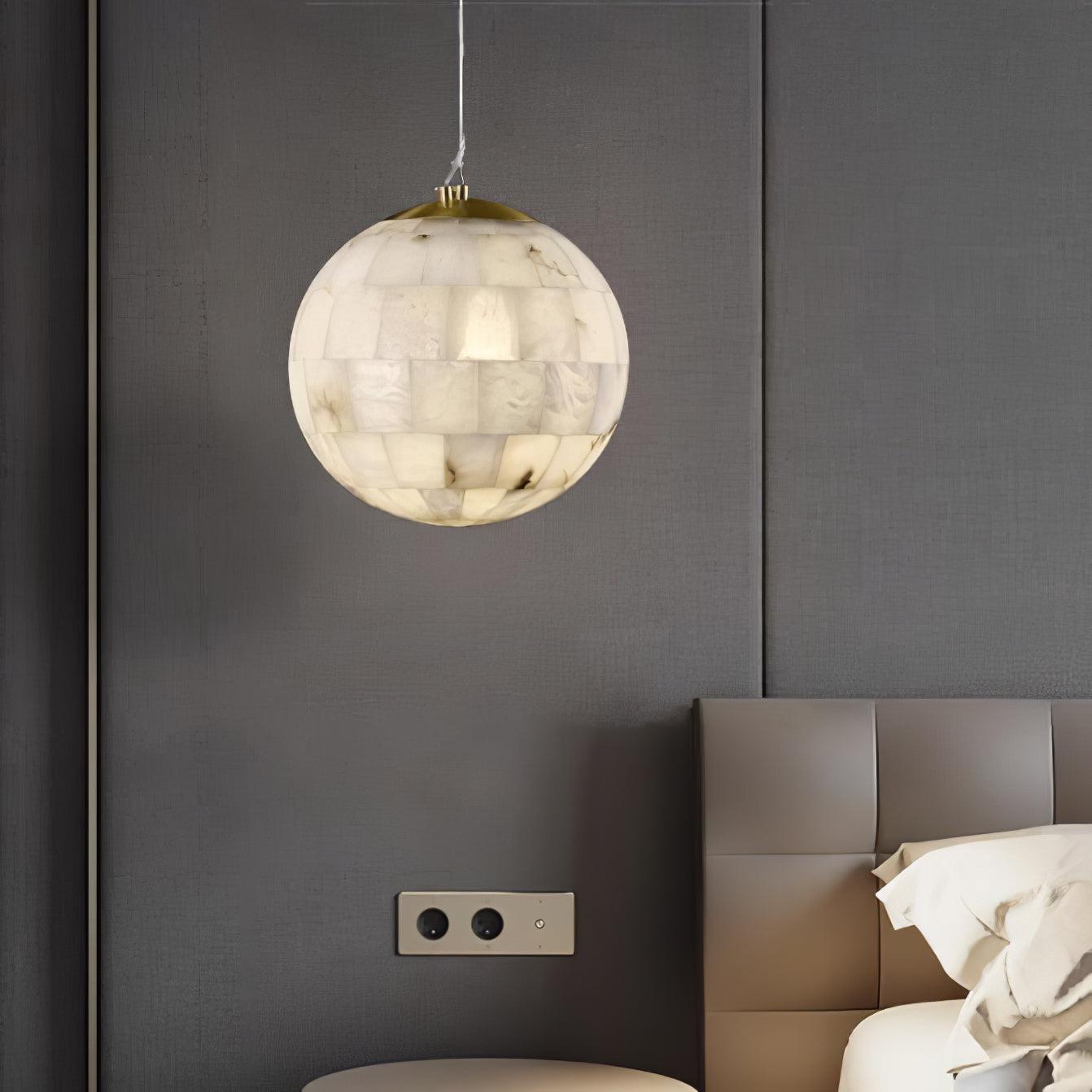 Isolde Alabaster Globe Pendant Light - Letslighting