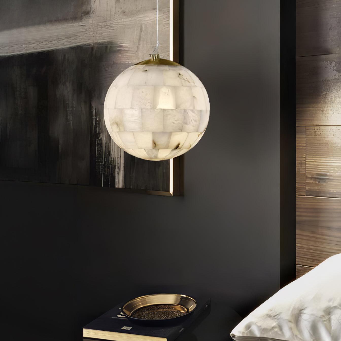 Isolde Alabaster Globe Pendant Light - Letslighting