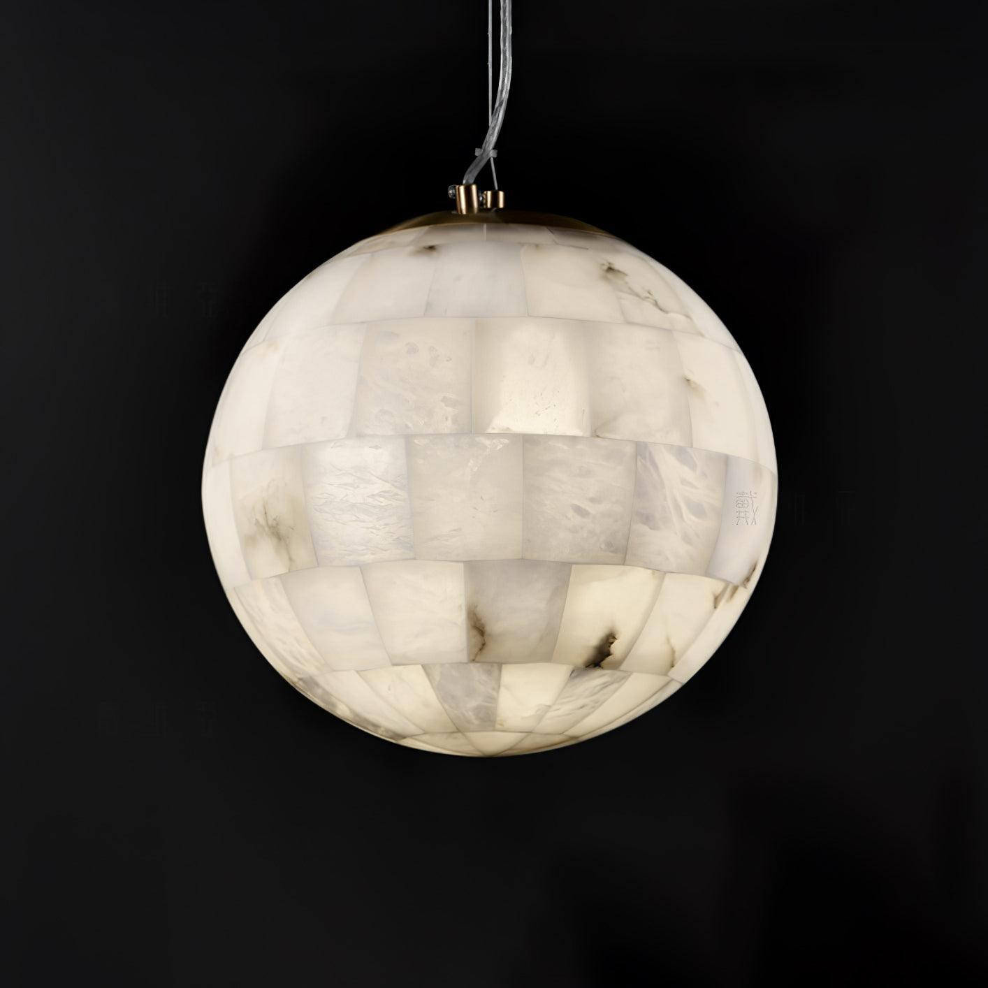 Isolde Alabaster Globe Pendant Light - Letslighting
