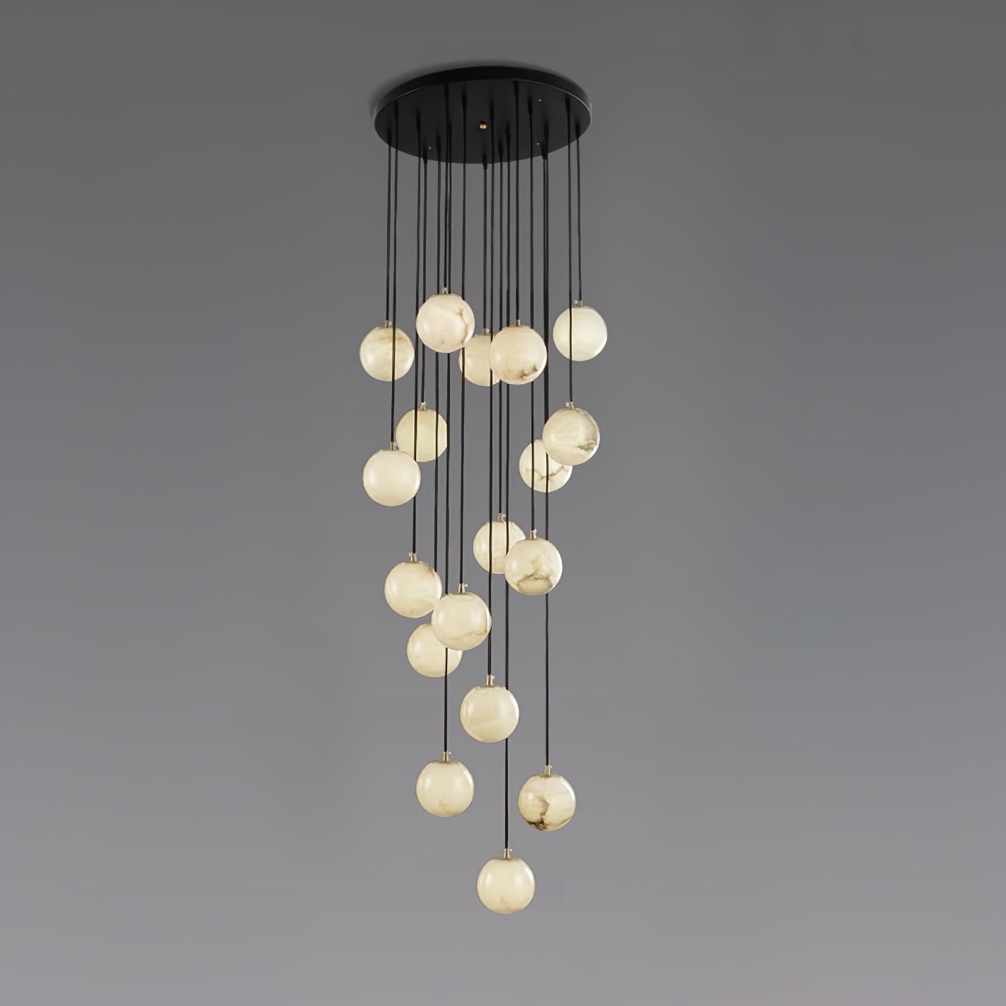 Gloruvye Balls Modern Cluster Metal Chandelier - Lamp Copper