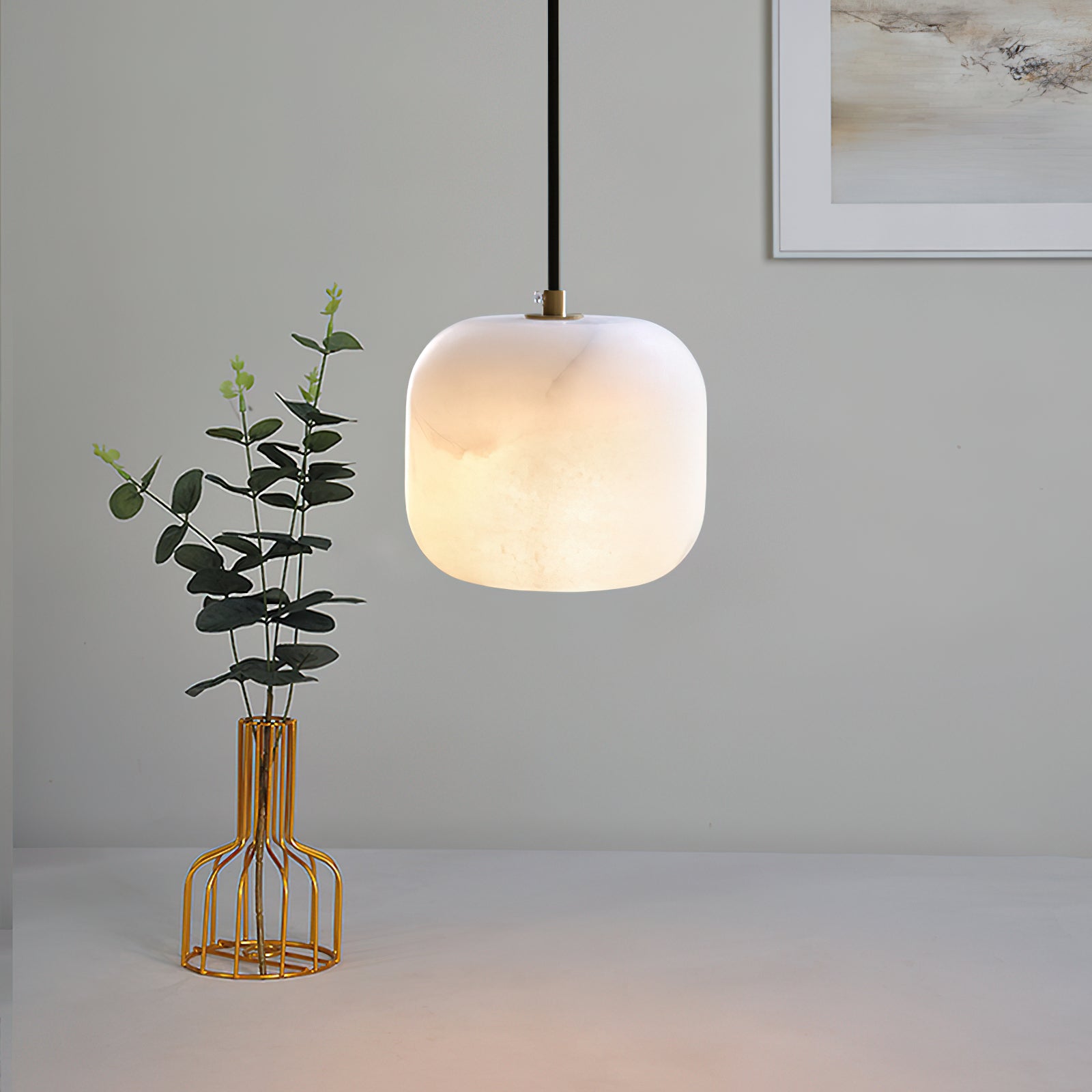 Ildvuvyd Minimalist Bedside Brass Pendant Light - Lamp Copper