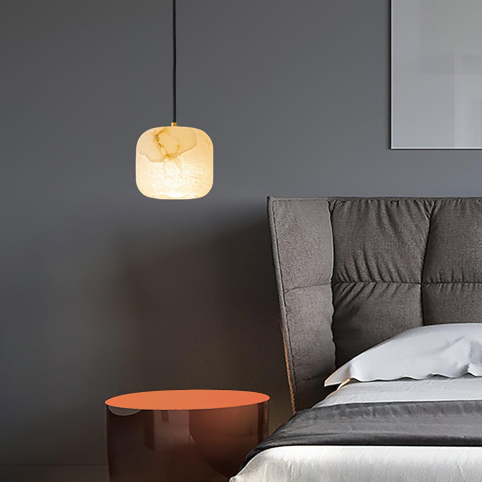 Ildvuvyd Minimalist Bedside Brass Pendant Light - Lamp Copper