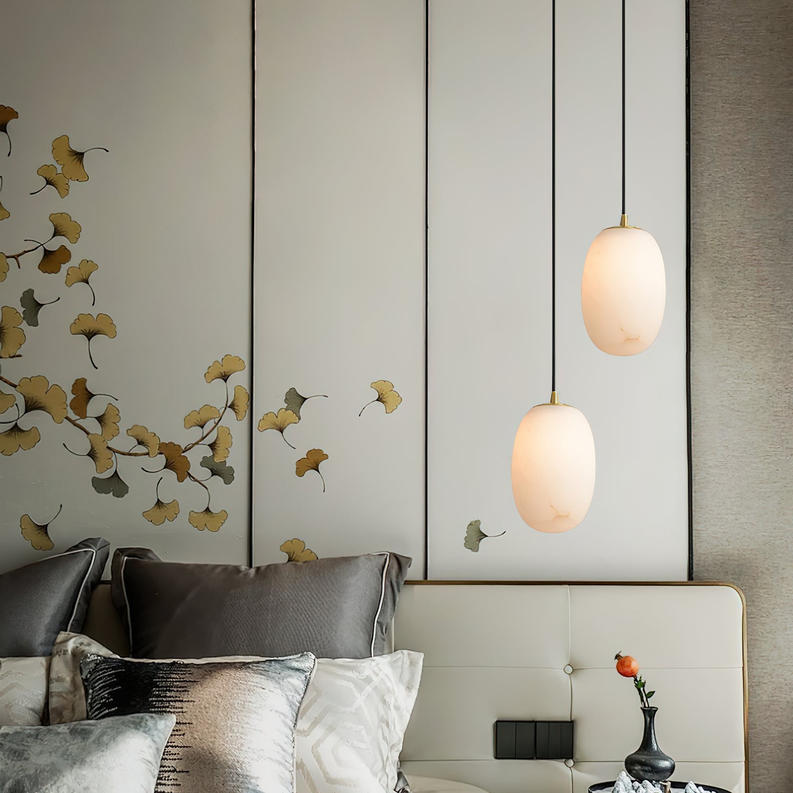 Ildvuvyd Minimalist Bedside Brass Pendant Light - Lamp Copper