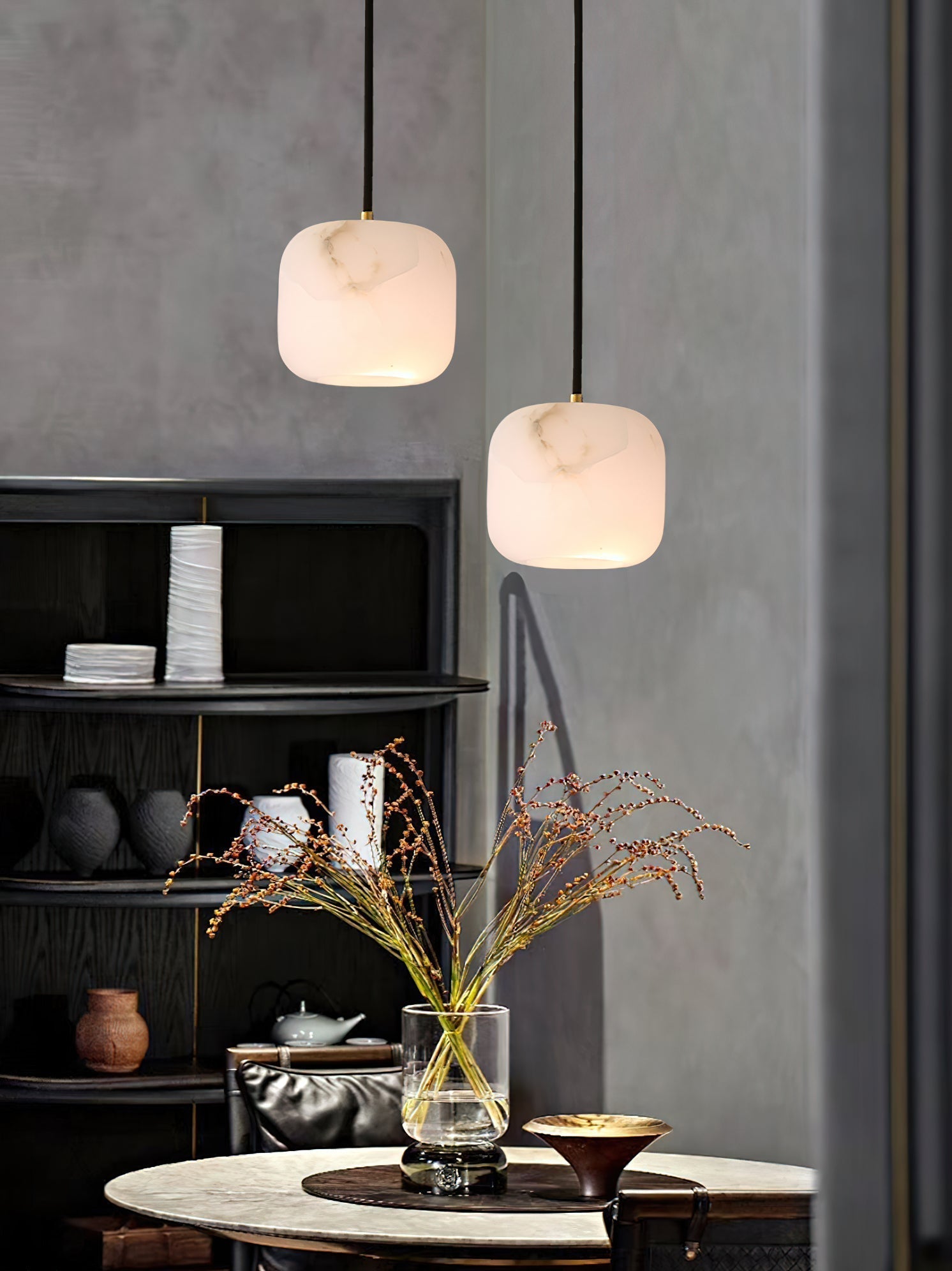 Ildvuvyd Minimalist Bedside Brass Pendant Light - Lamp Copper