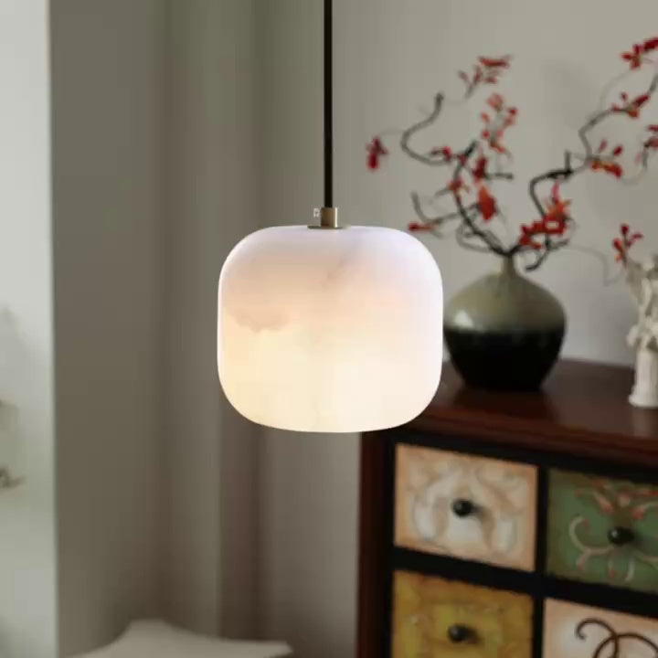 Ildvuvyd Minimalist Bedside Brass Pendant Light - Lamp Copper
