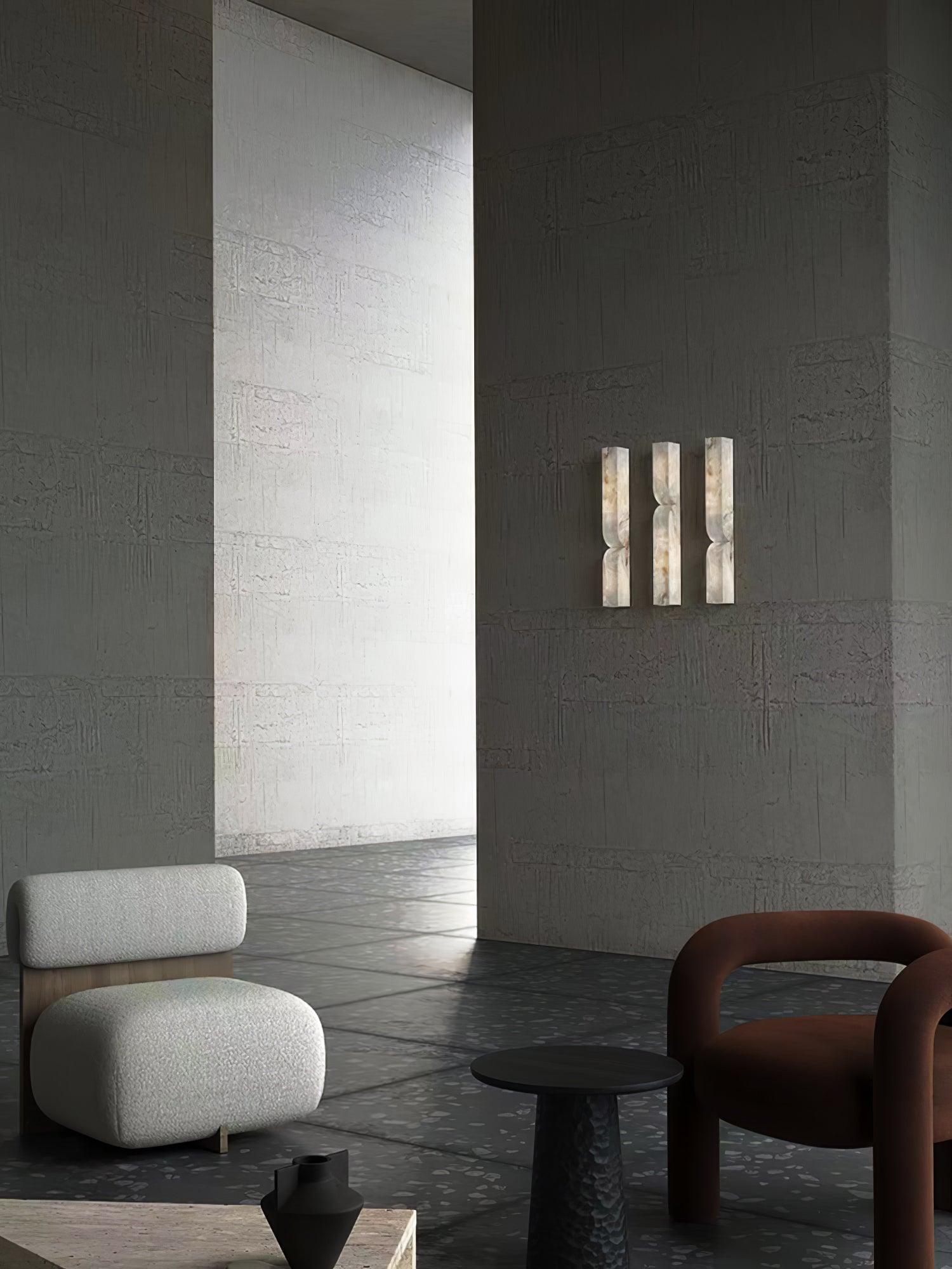 Lunaris Alabaster Rectangular Wall Lamp - Letslighting