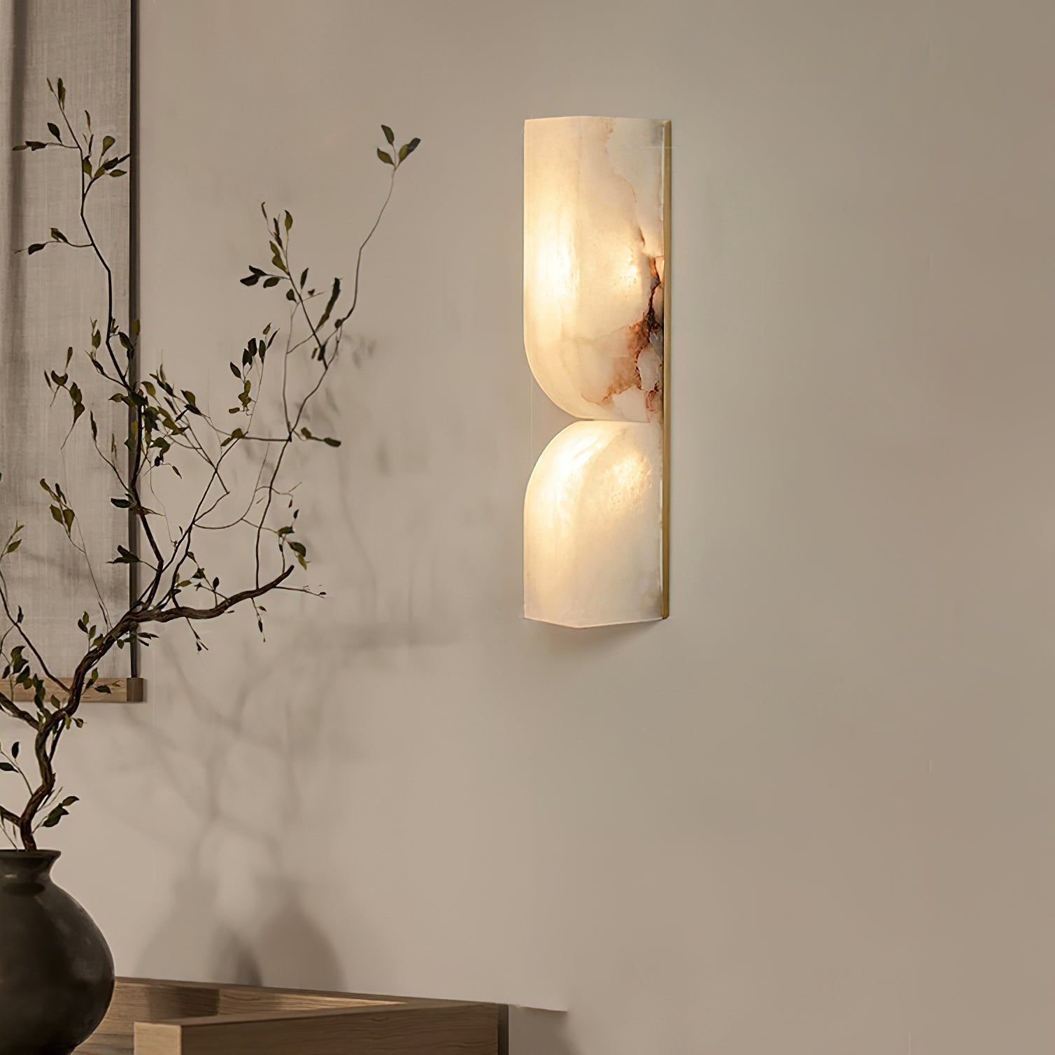 Lunaris Alabaster Rectangular Wall Lamp - Letslighting