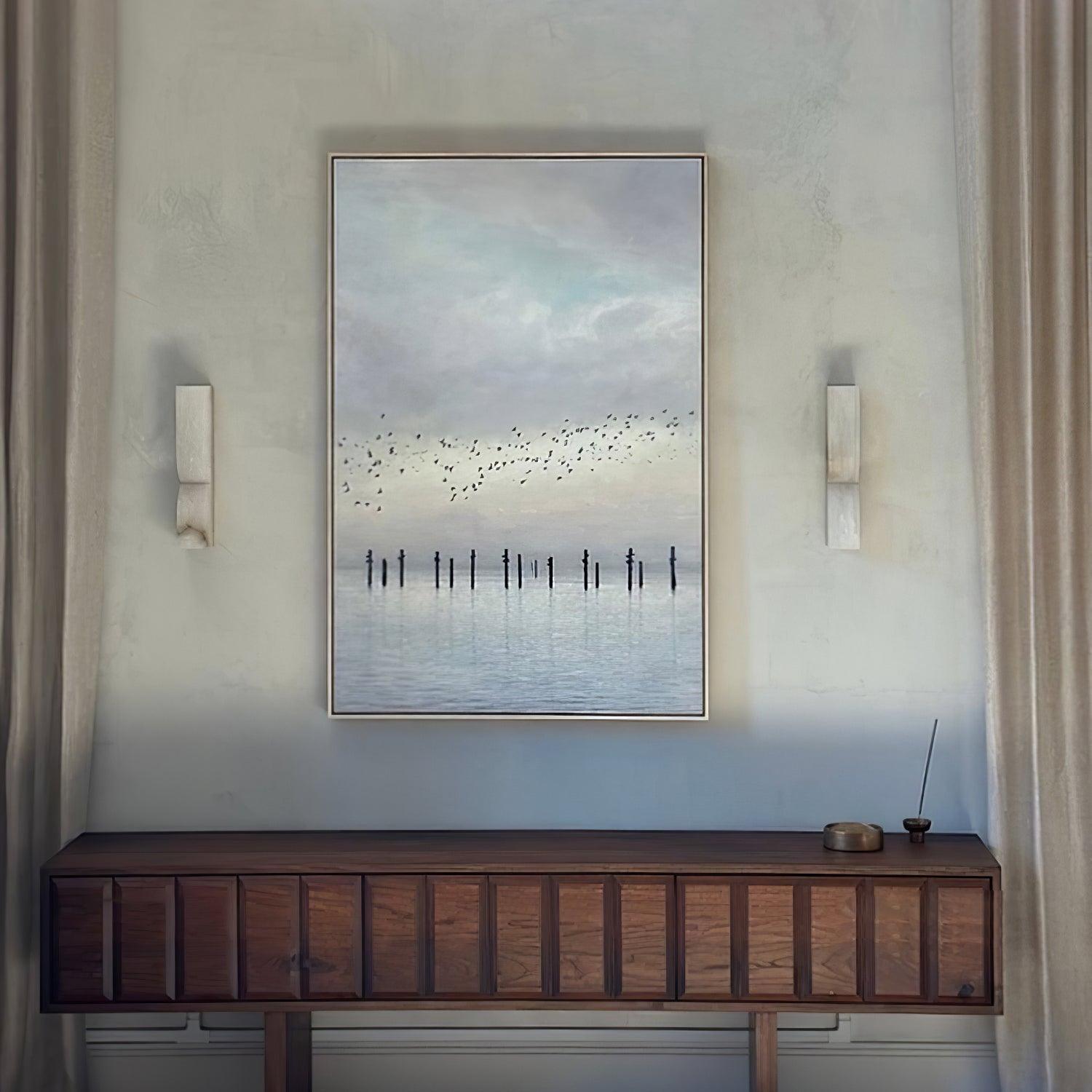 Lunaris Alabaster Rectangular Wall Lamp - Letslighting