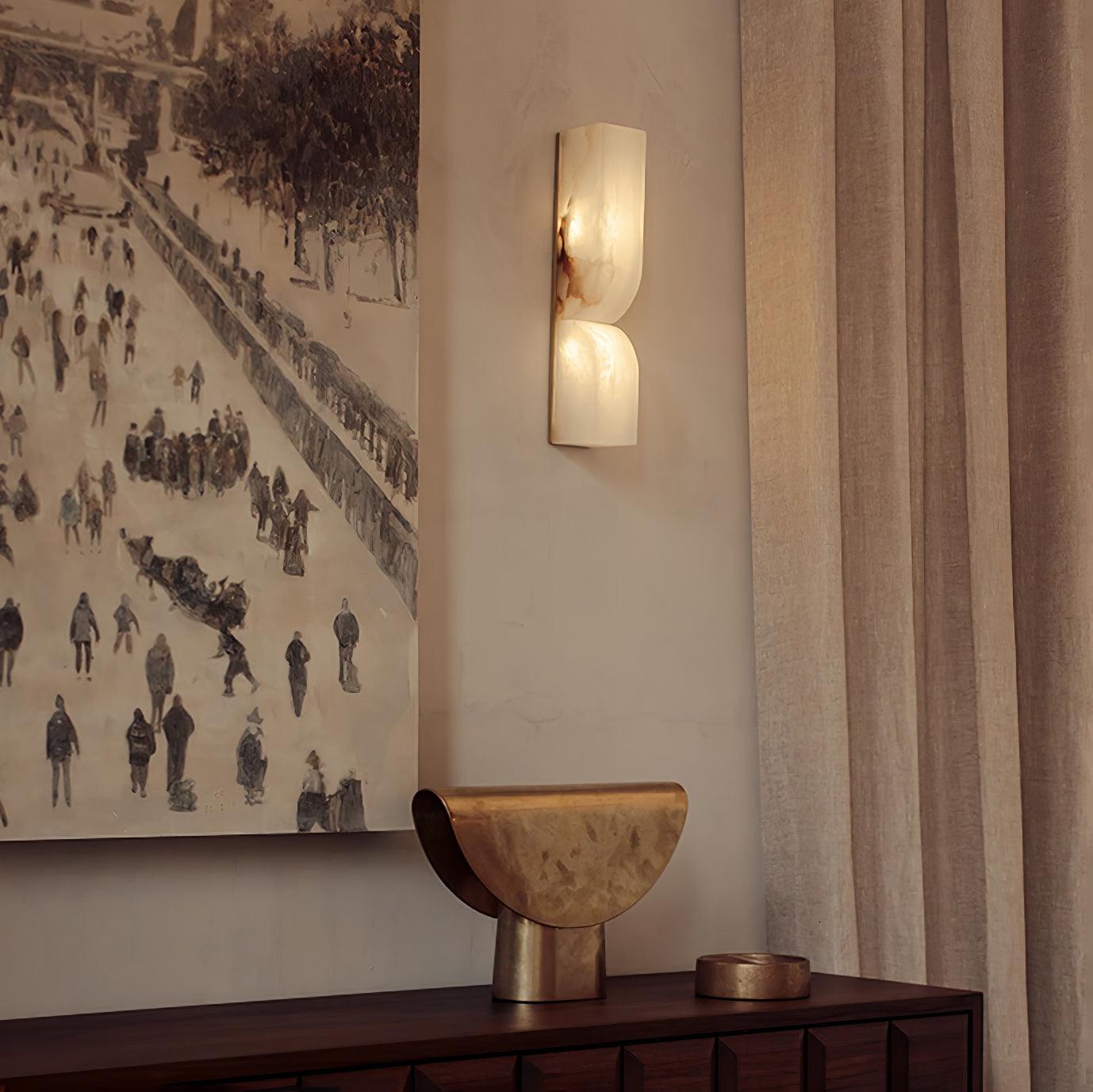 Lunaris Alabaster Rectangular Wall Lamp - Letslighting