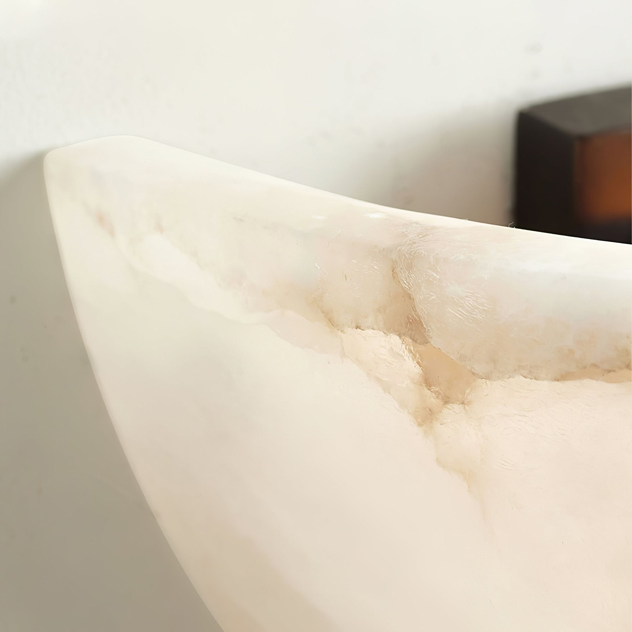 Selene Half-moon Alabaster Wall Light - Letslighting