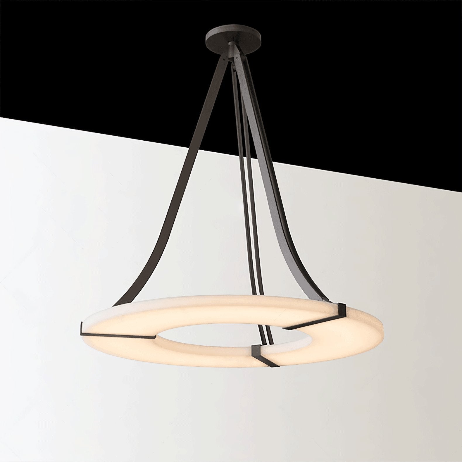 Althea Alabaster Ring Pendant Light Chandelier - Letslighting