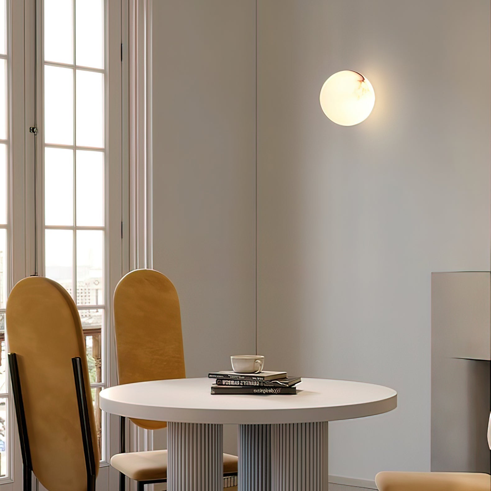 Vevinir Alabaster Globe Wall Light - Letslighting