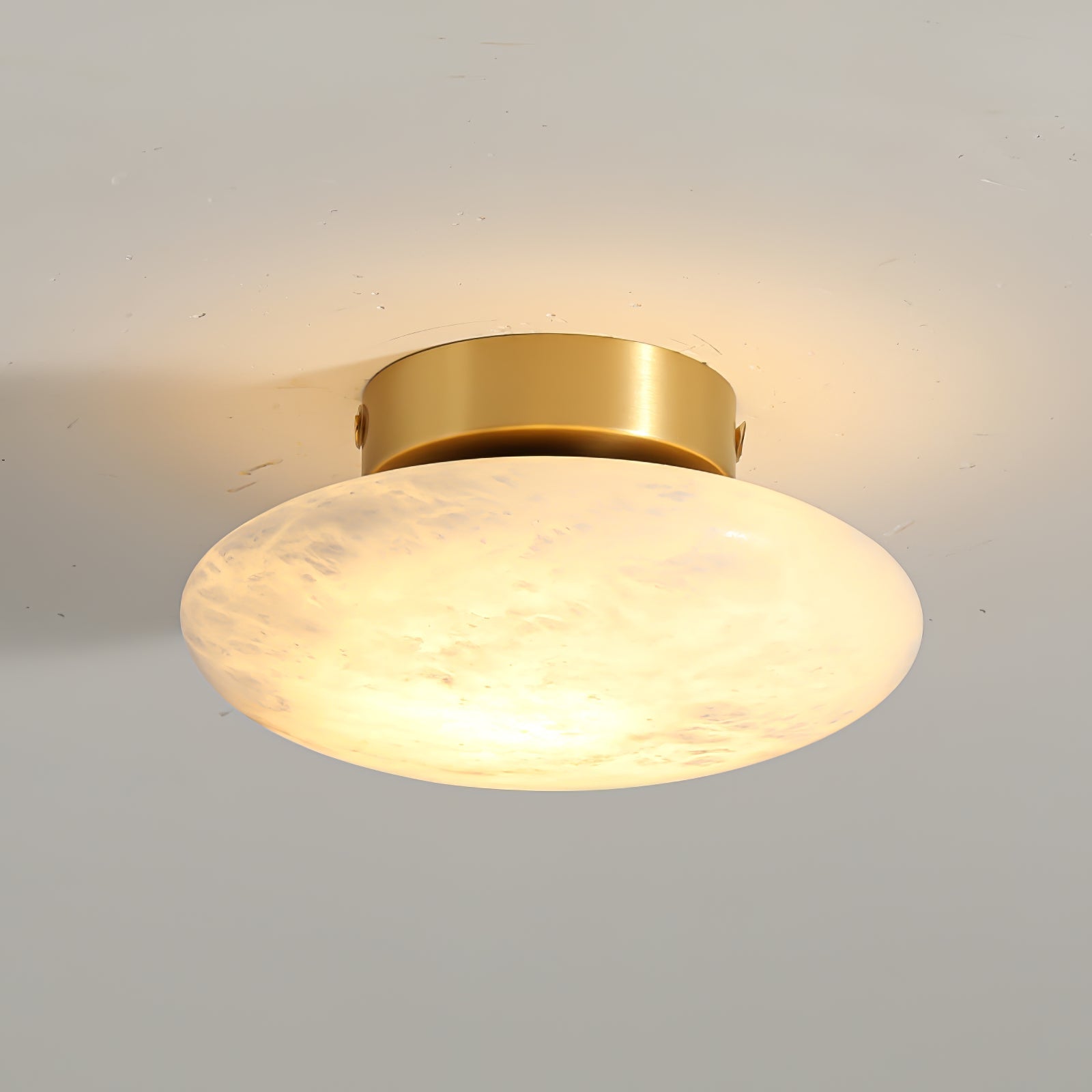 Vanorara Minimalist Alabaster Flush Mount Light - Letslighting
