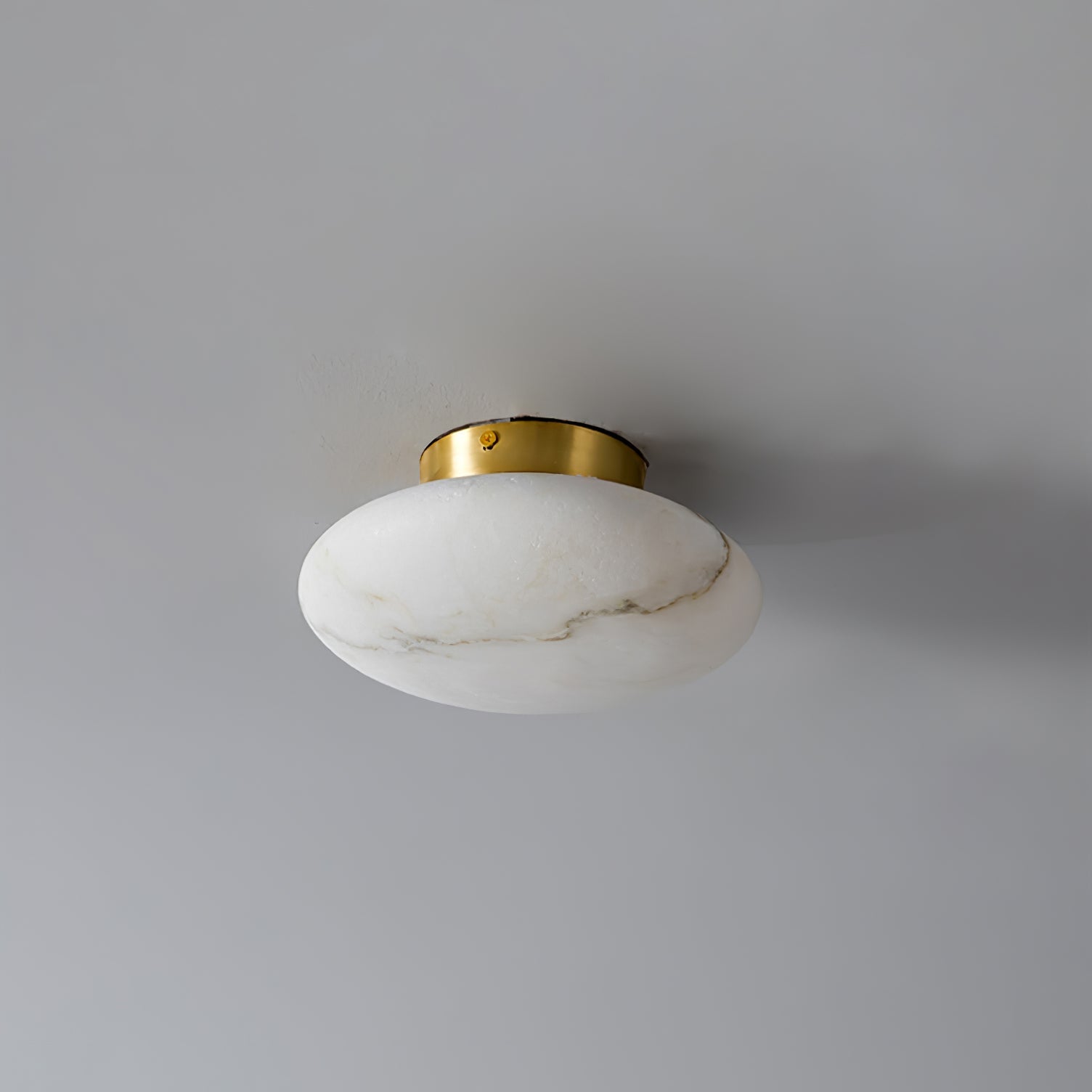 Vanorara Minimalist Alabaster Flush Mount Light - Letslighting