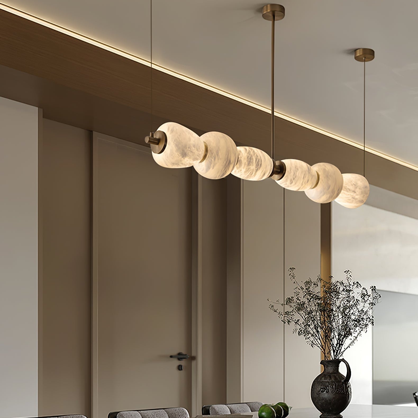 Cyrilla Alabaster Linear Pendant Light - Letslighting