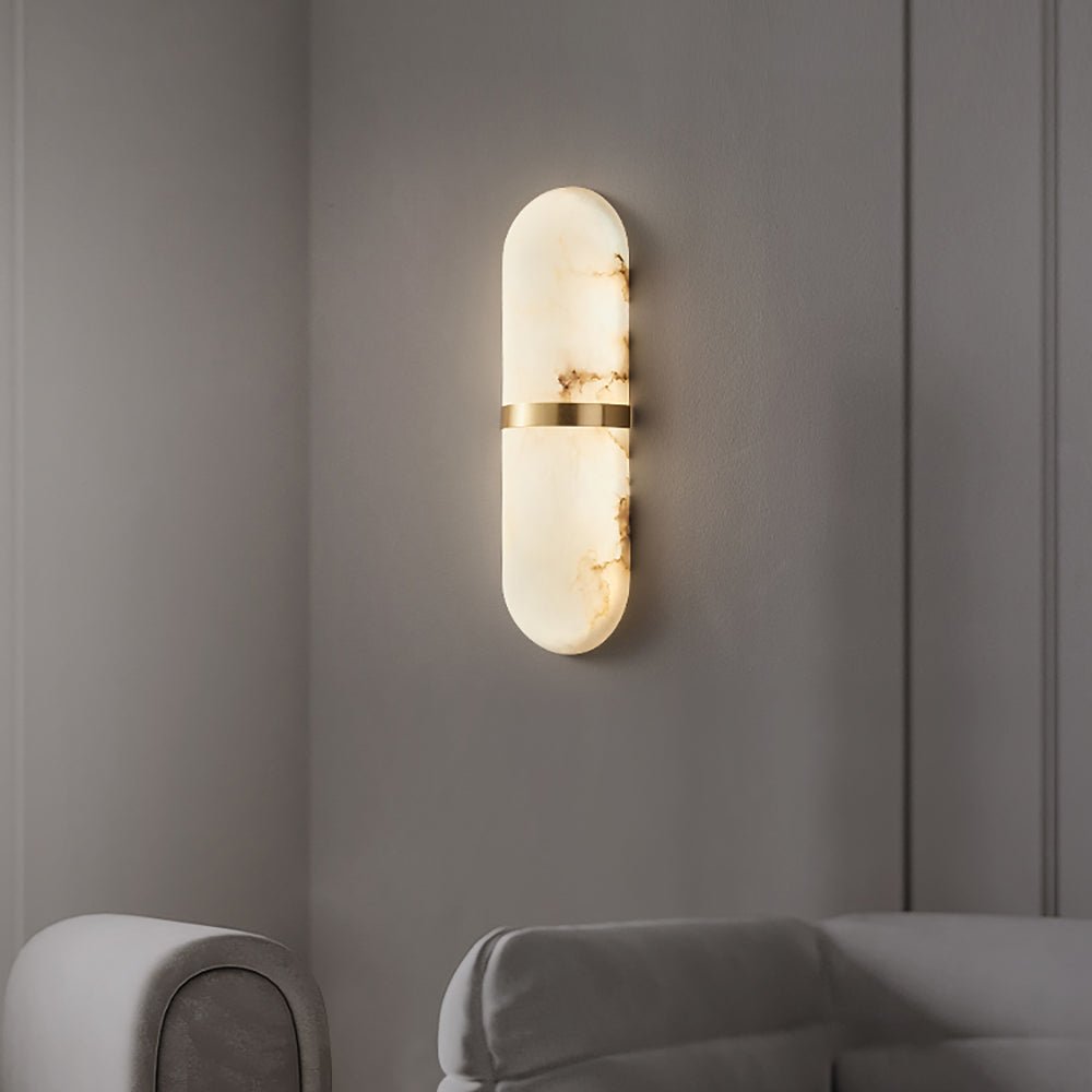 Ostruvyd Luxury Pill Alabaster Wall Lamp - Lamp Copper