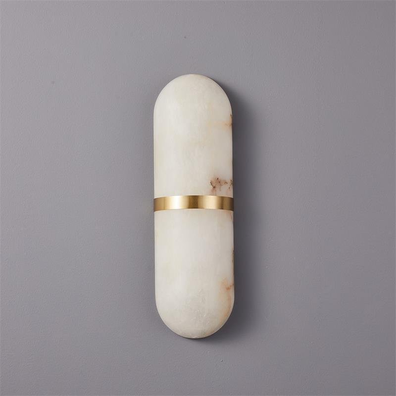 Ostruvyd Luxury Pill Alabaster Wall Lamp - Lamp Copper