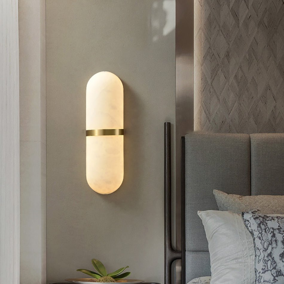 Vitheion Minimalist Alabaster Wall Light - Letslighting
