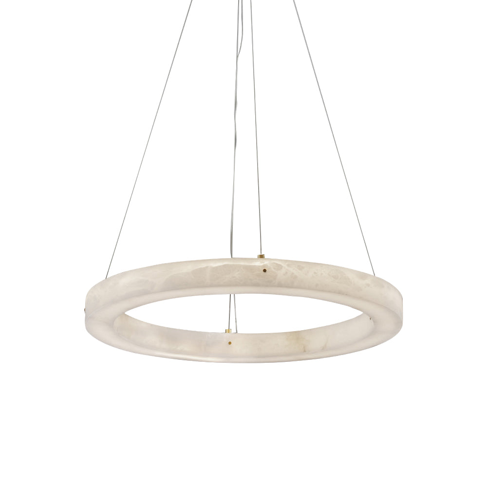 Plotuvyn Postmodern Luxury Ring Alabaster Chandelier - Lamp Copper