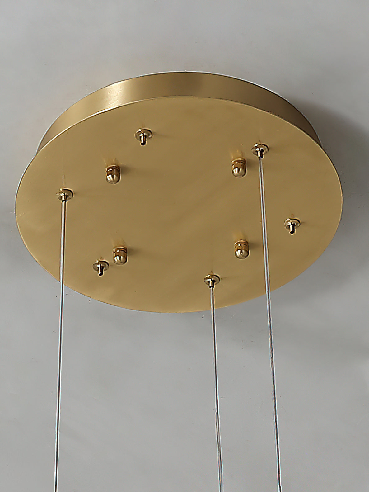 Plotuvyn Postmodern Luxury Ring Alabaster Chandelier - Lamp Copper