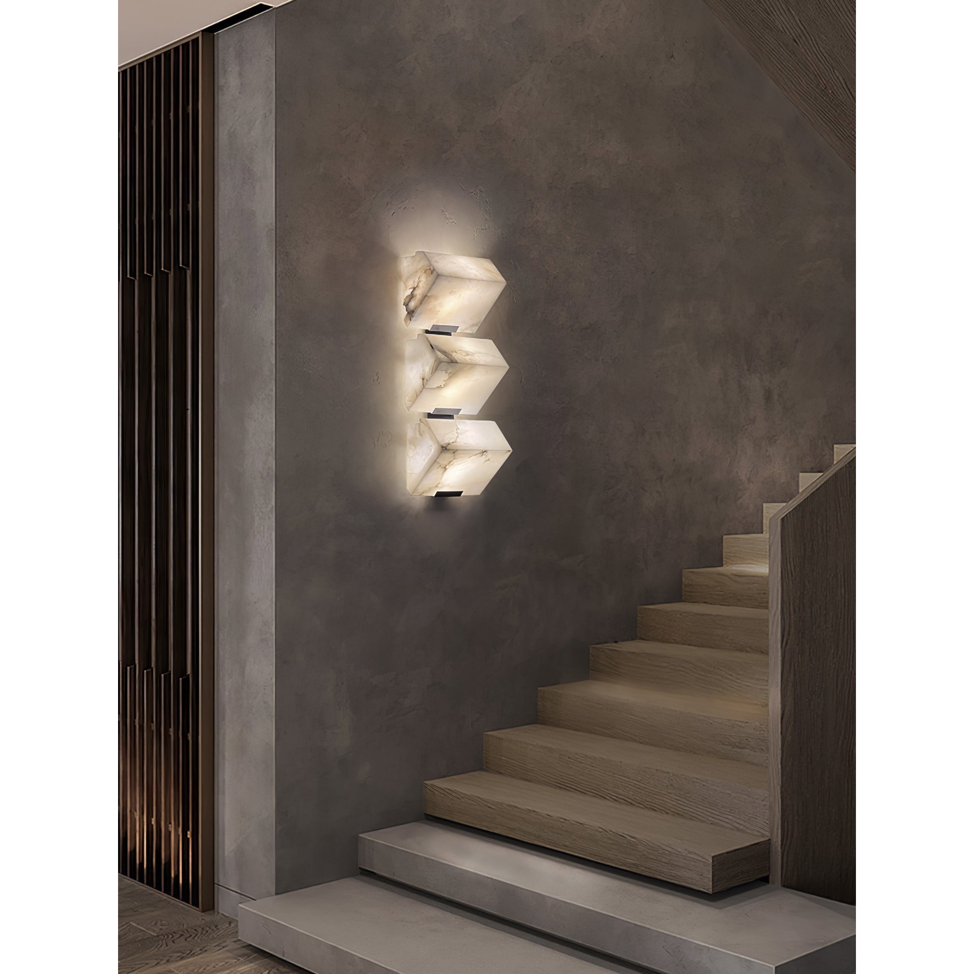 Qvistuvyn Staircase Metal Alabaster Wall Lamp - Lamp Copper