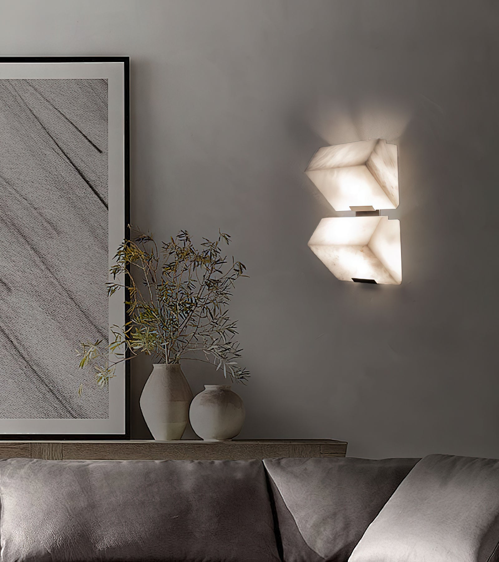 Qvistuvyn Staircase Metal Alabaster Wall Lamp - Lamp Copper